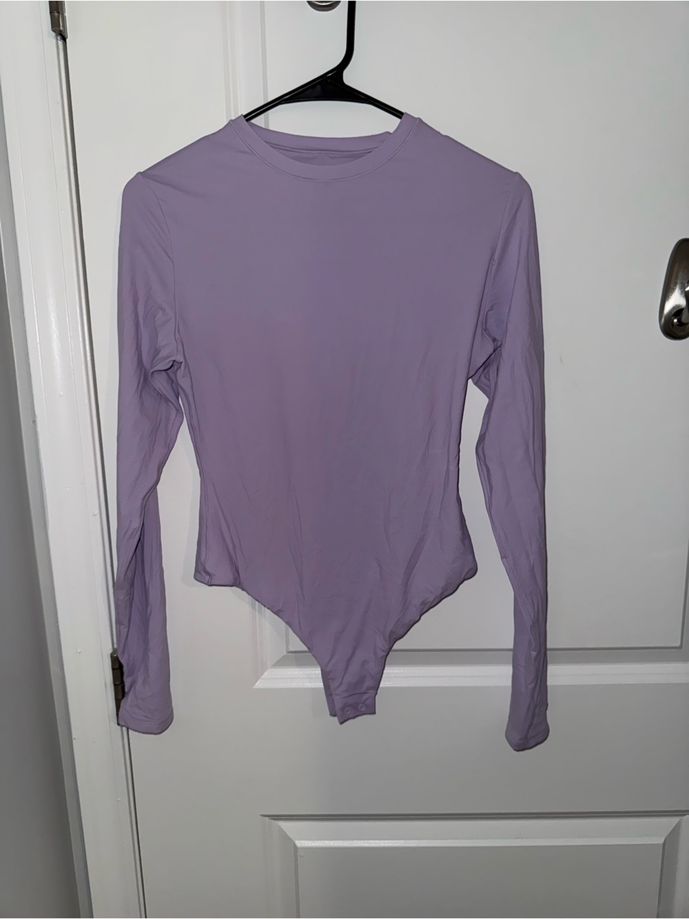 SKIMS Lilac Long-Sleeve Crewneck Bodysuit